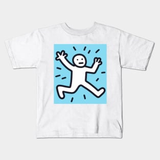 Funny Keith Haring, Human surprise Kids T-Shirt